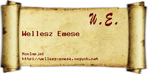 Wellesz Emese névjegykártya