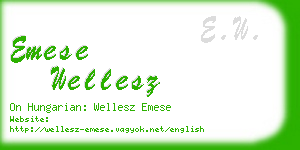 emese wellesz business card